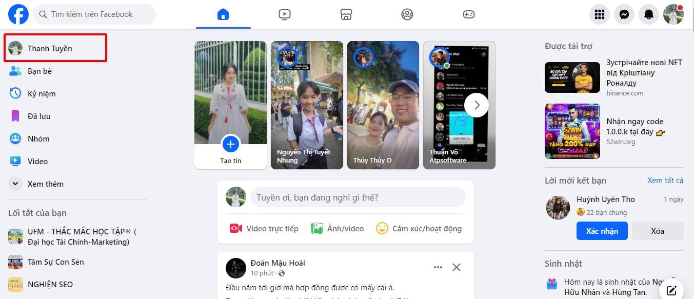 Cách ẩn thông báo sinh nhật trên Facebook 1