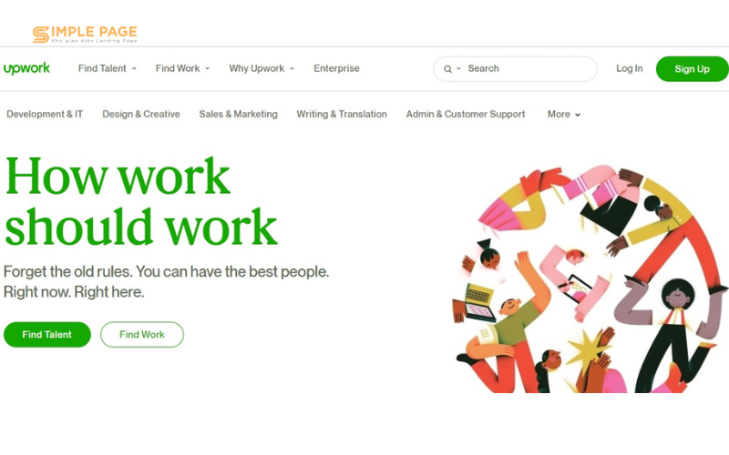 Upwork - các trang web freelancer uy tín