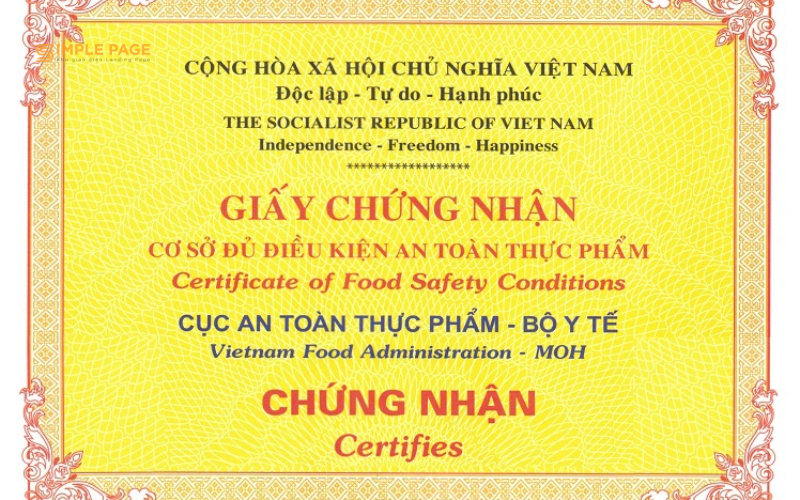 Xin giấy phép Vệ sinh ATTP cho cửa hàng