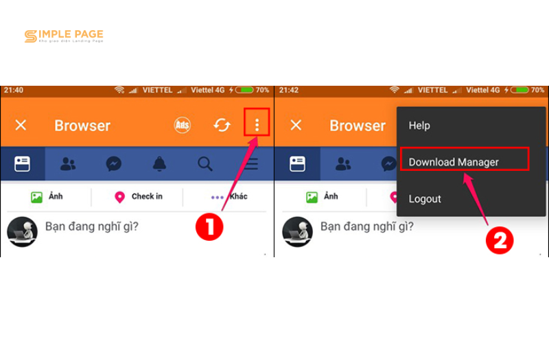 chọn "Download Manager"