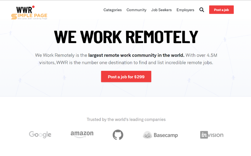 Weworkremotely - các trang web freelancer uy tín