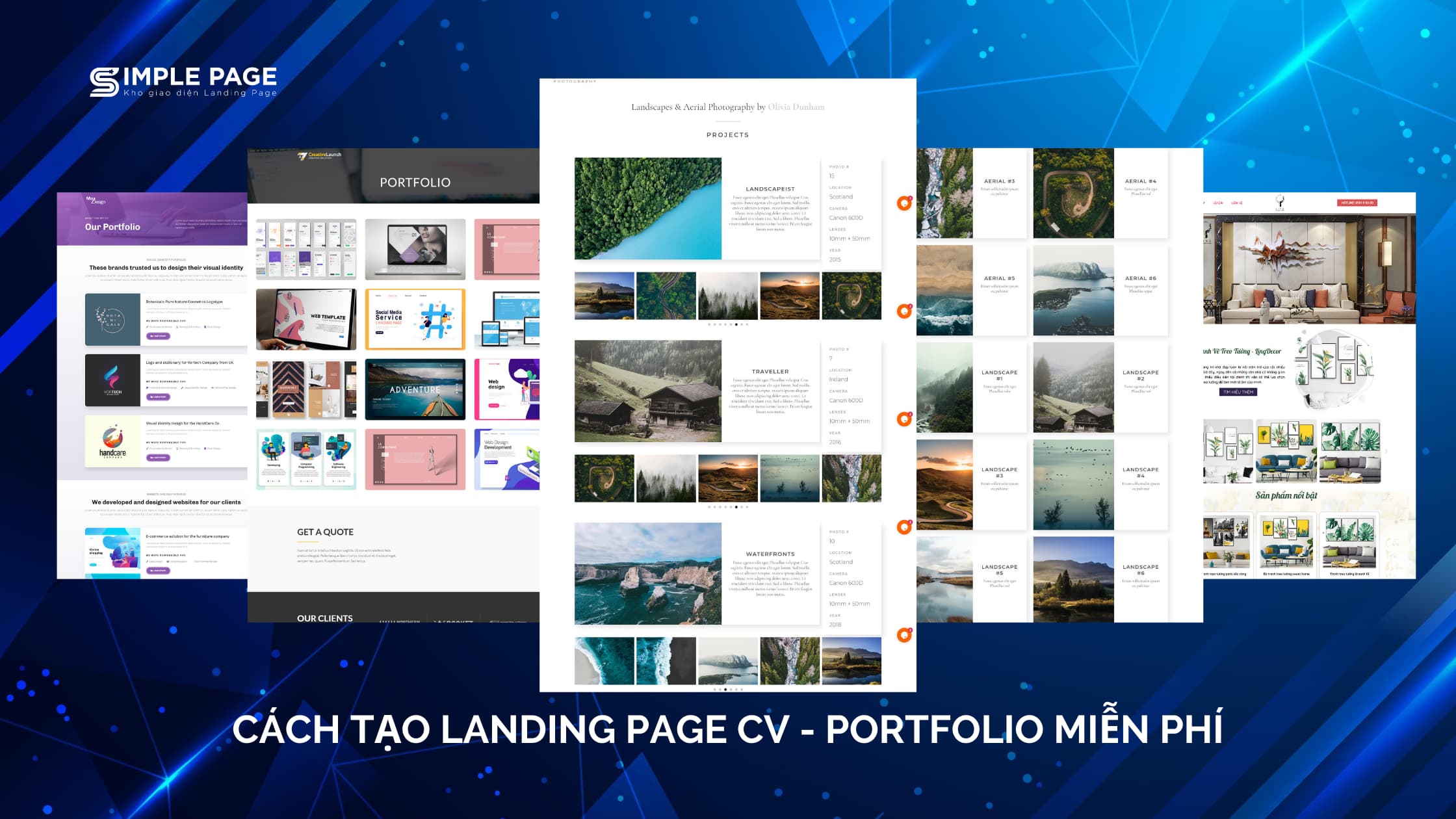 C ch t o landing page cv portfolio nhanh mi n ph simple page