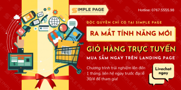 Simple Page ra mắt tính năng Giỏ hàng trực tuyến đặt hàng ngay trên Landing Page