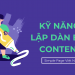 Lập dàn bài cho người viết content