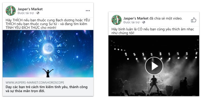 Facebook không thích nhà quảng cáo để những từ ngữ câu kéo tương tác trong chính sách quảng cáo