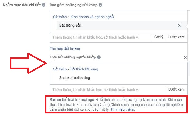 chính sách quảng cáo facebook không cho phép phân biệt đối xử