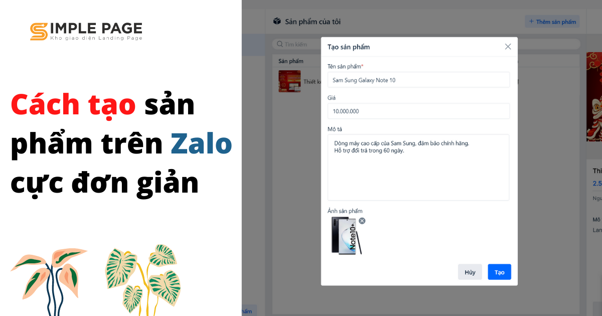 cach-tao-san-pham-tren-zalo