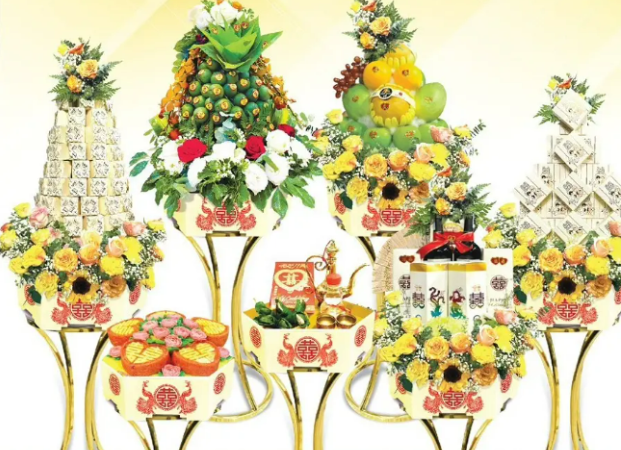 Trọn gói 6 mâm quả cưới miền Nam được yêu thích