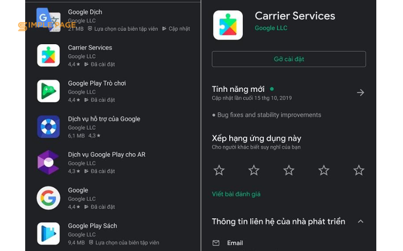 Dịch vụ của Google Play