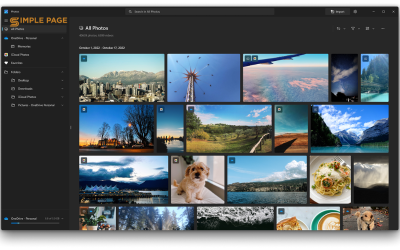 Phần mềm quản lý ảnh Microsoft Photos