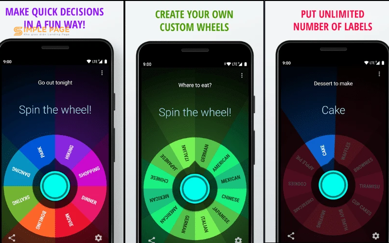 Decide Now - App tạo vòng quay may mắn