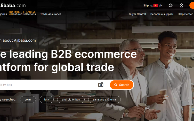 Alibaba.com - web dành cho doanh nghiệp