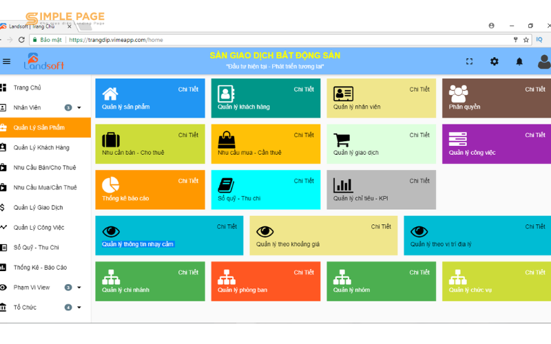 Phần mềm quản lý nhà trọ Landsoft 