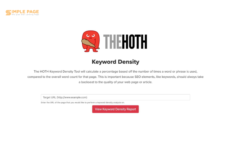 The Hoth Keyword Density Checker