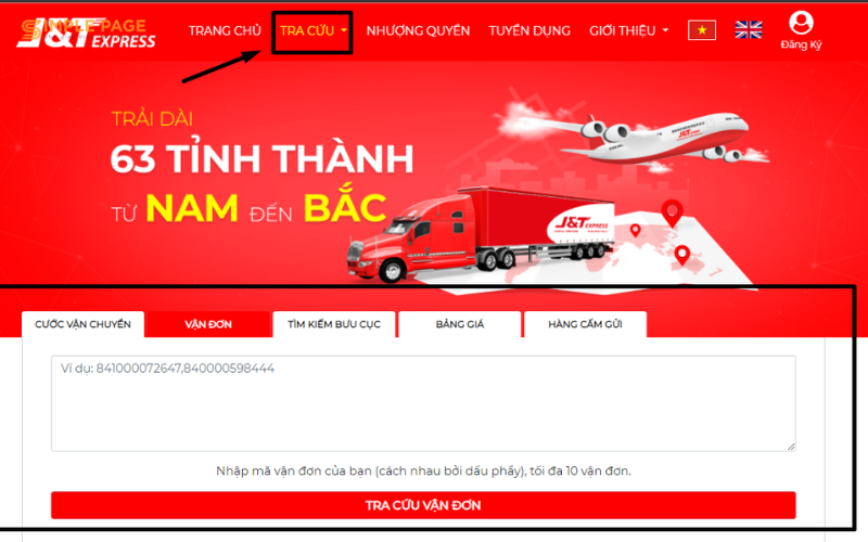 Tra cứu vận đơn J&T 