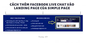 Cách thêm Facebook live chat vào Landing Page của Simple Page