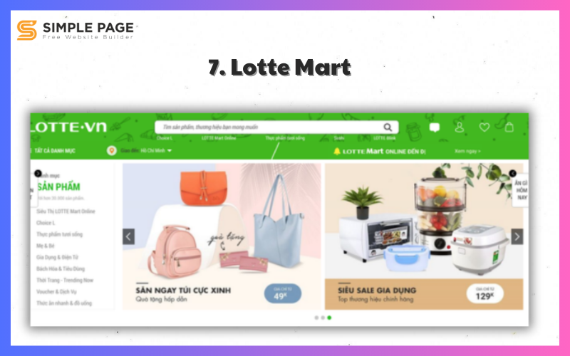 Các sàn thương mại điện tử - Lotte Mart