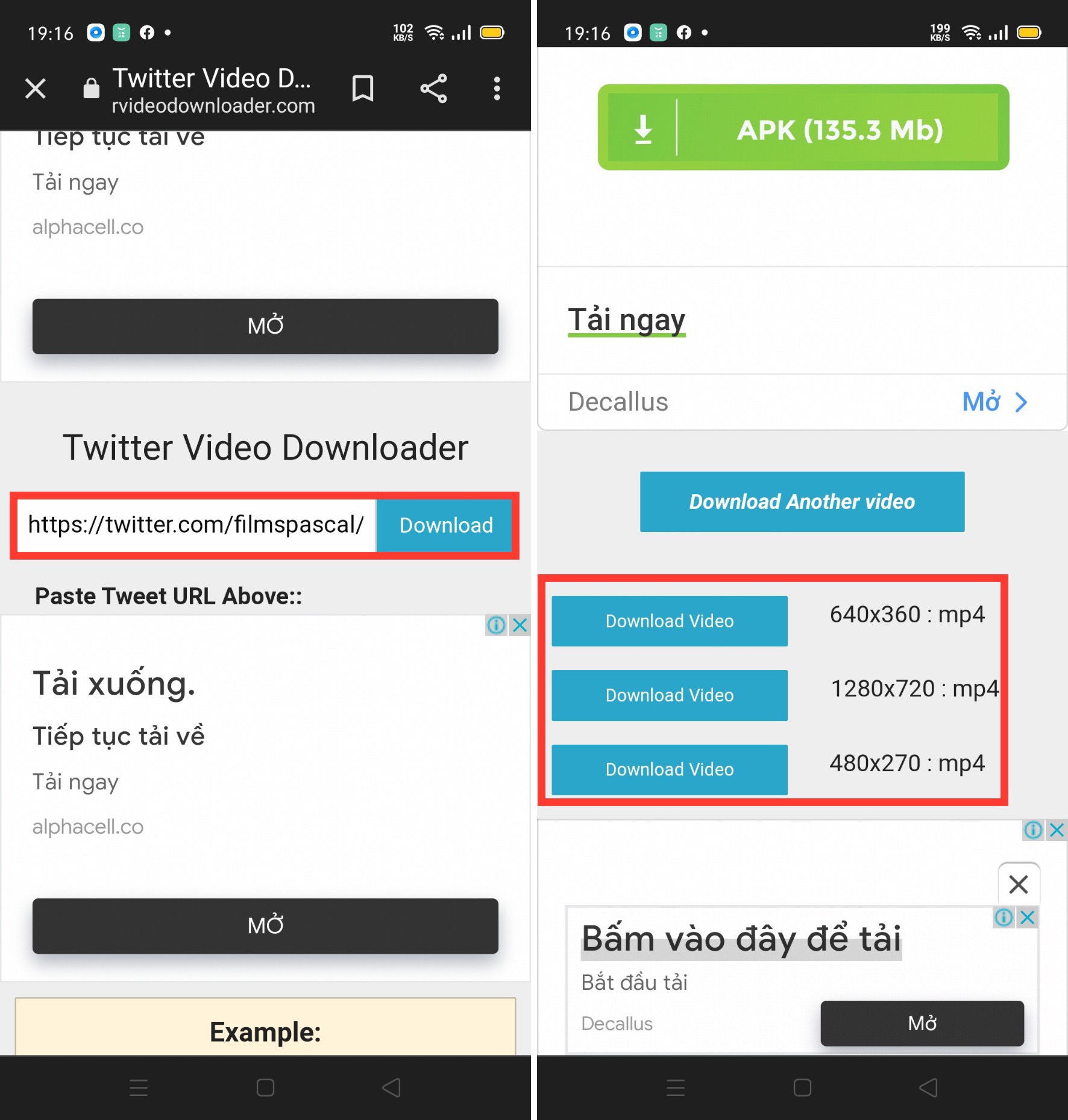 Cách tải video Twitter về điện thoại android 3