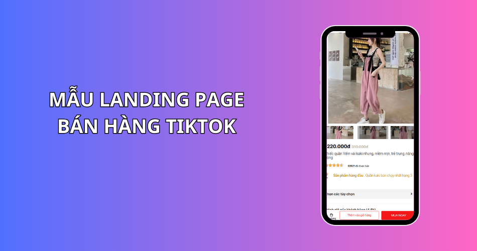 Mẫu landing page bán hàng Tiktok