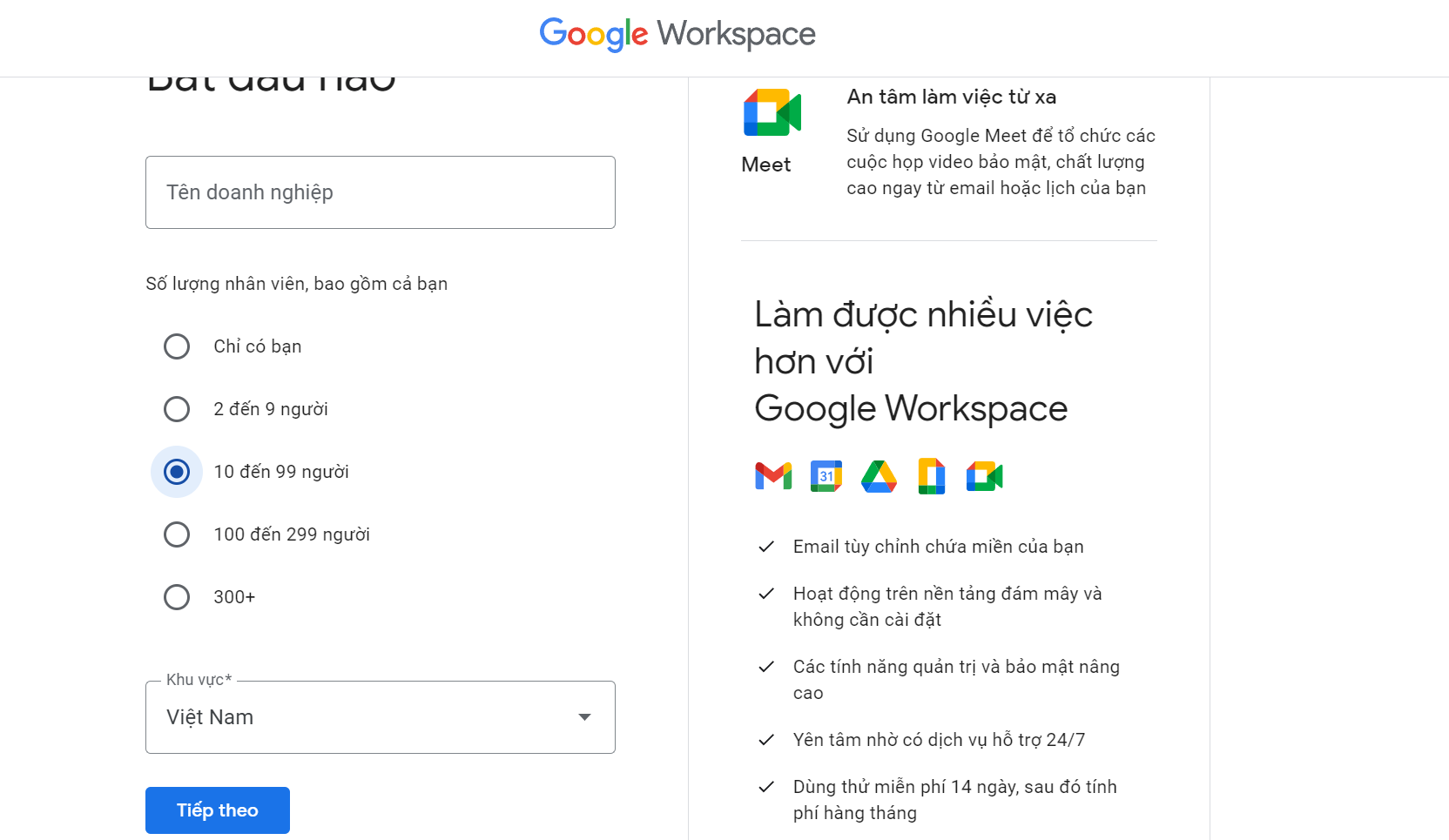 Cách đăng ký email doanh nghiệp trên Google.