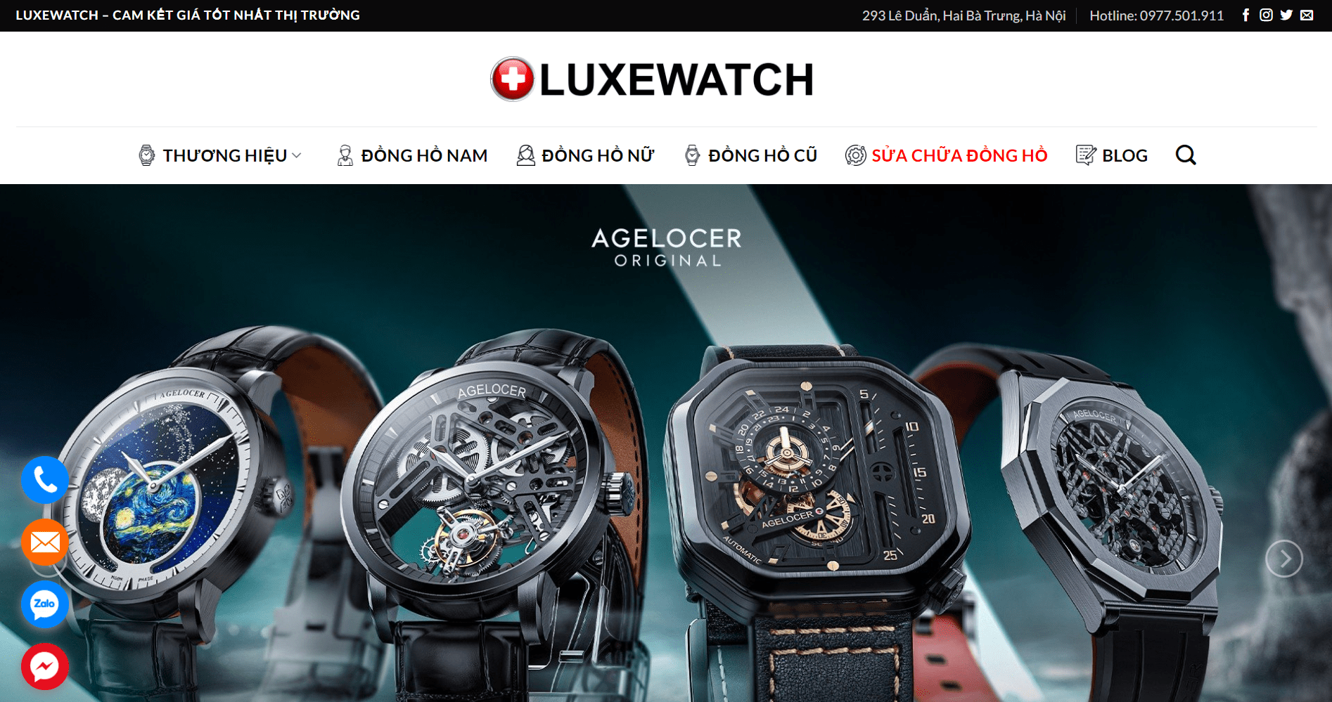 luxewatch.vn - các trang web bán đồng hồ 