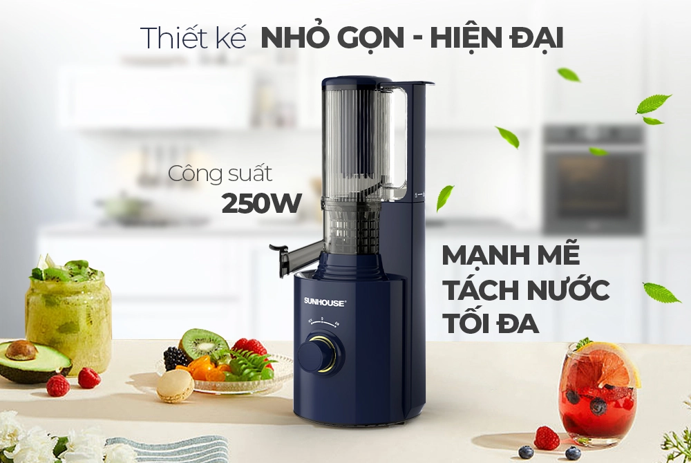 Tốc độ quay nhanh giúp có ngay một ly nước ép chỉ trong vài phút