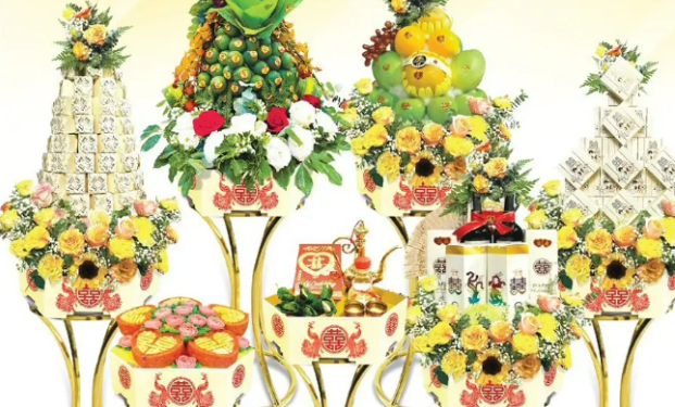 6 mâm quả cưới miền Nam tinh hoa và nghệ thuật. Photo by Phú Quý Gia