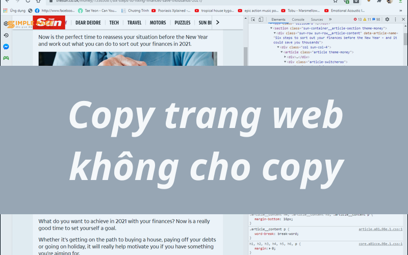 Cách copy trang web không cho copy đơn giản nhất