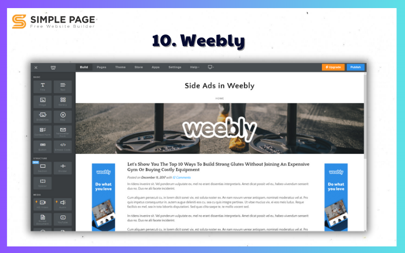 Cách tạo website miễn phí - Weebly