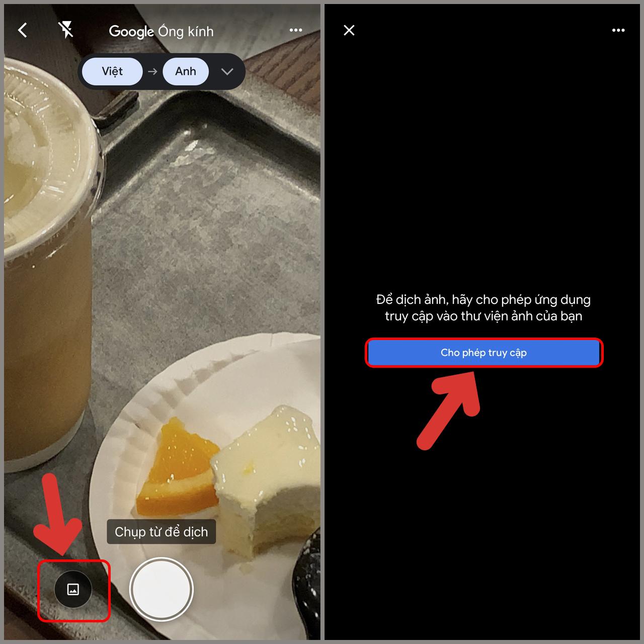 Làm thế nào để sử dụng google dịch hình ảnh trên điện thoại