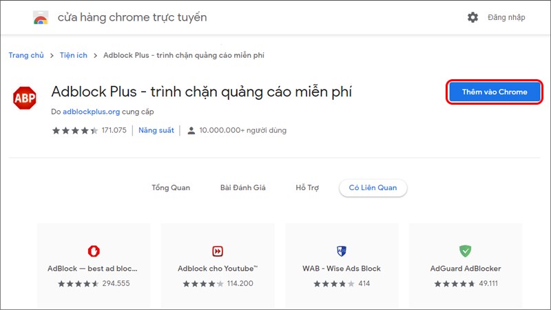 Chặn quảng cáo Cốc Cốc bằng Adblock Plus