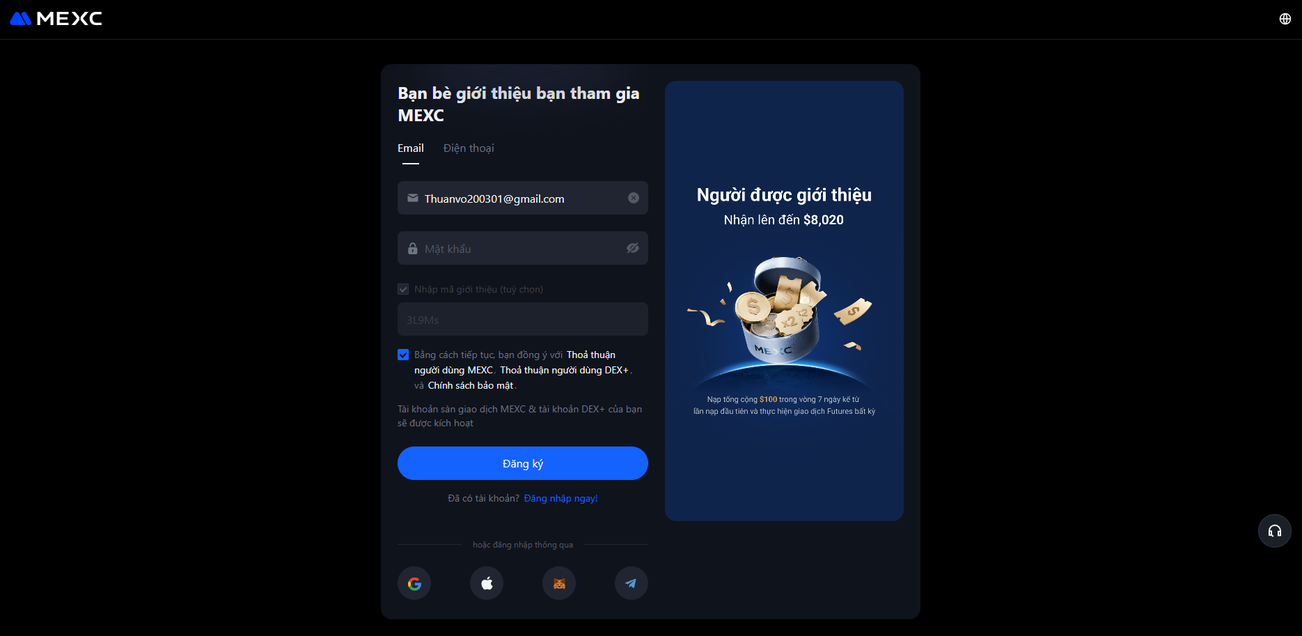 Hướng Dẫn Đăng Ký Tài Khoản MEXC Để Giao Dịch Crypto Từ A Đến Z