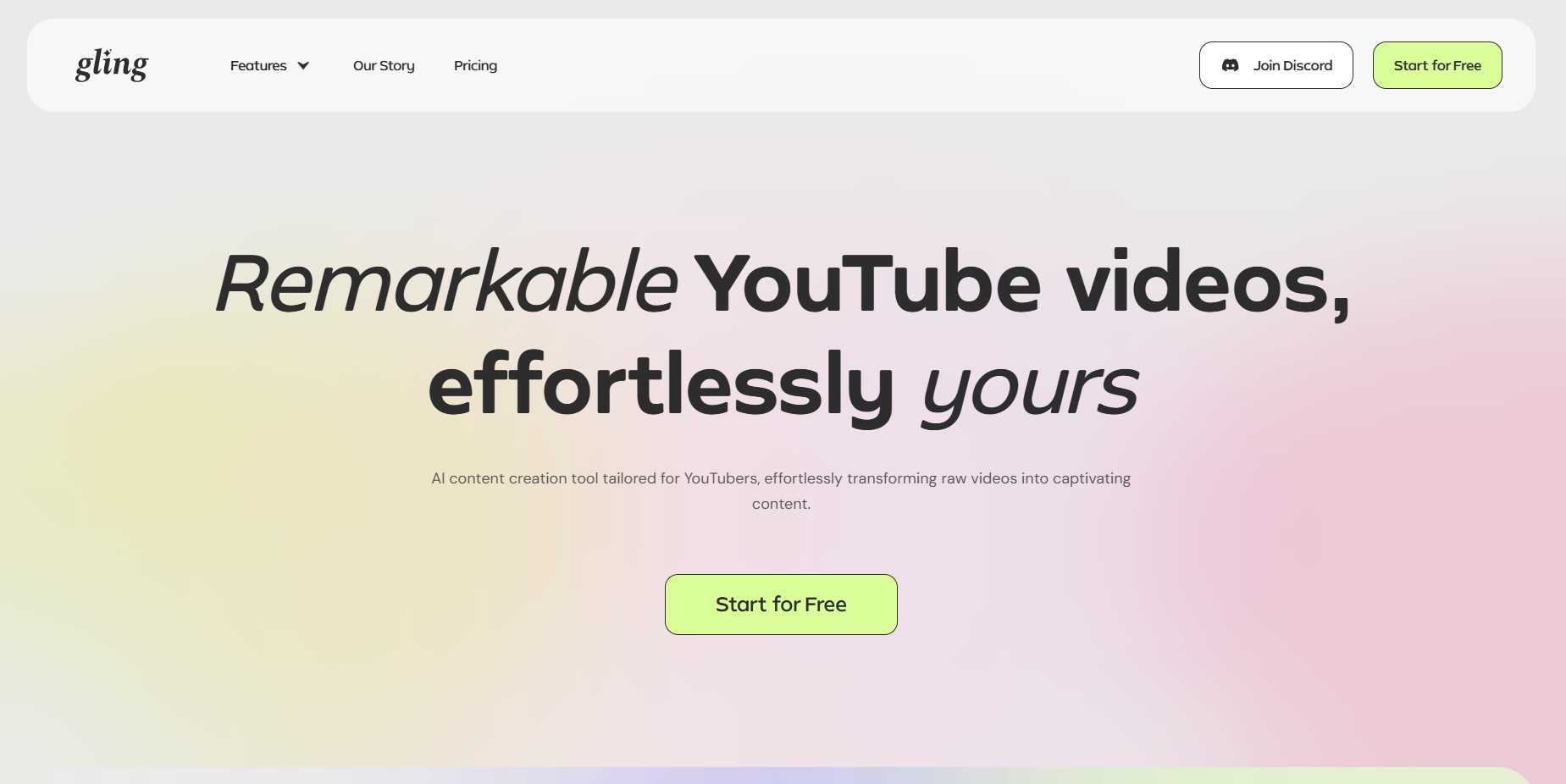 Gling Công Cụ AI Chỉnh Sửa Video Tự Động Cho YouTuber Và Nhà Sáng Tạo Nội Dung