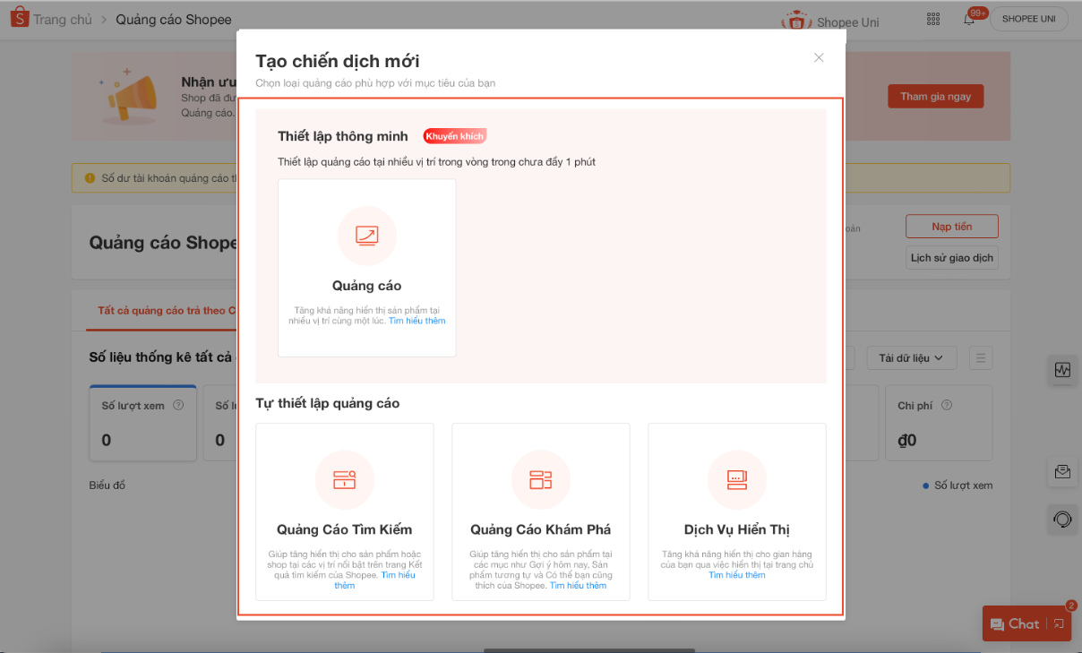 Tăng lượt xem shop Shopee