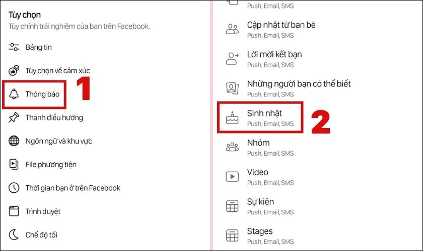 Cách tắt thông báo sinh nhật trên facebook,Cách ẩn thông báo sinh nhật trên Facebook,Cách bật thông báo sinh nhật trên Facebook