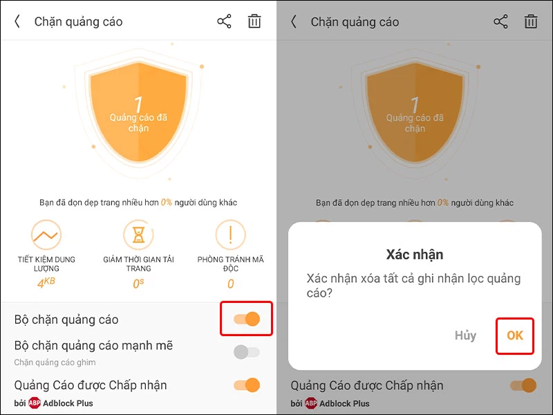 cách chặn quảng cáo trên uc browser